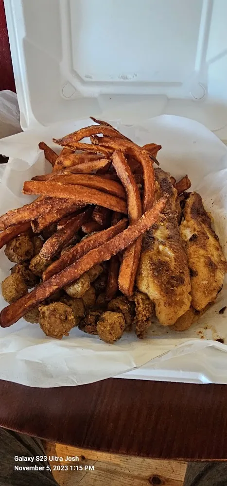 Cajun Grilled Catfish Sweet Potato Fries